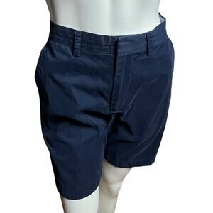 J.Crew Gramercy Classic Fit Navy Cotton Chino Shorts Size 32W Flat Front Casual